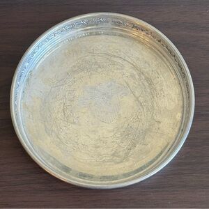 Preisner Pewter Plate Charger Tray Dish with Eagle Crest‎ Design 2147